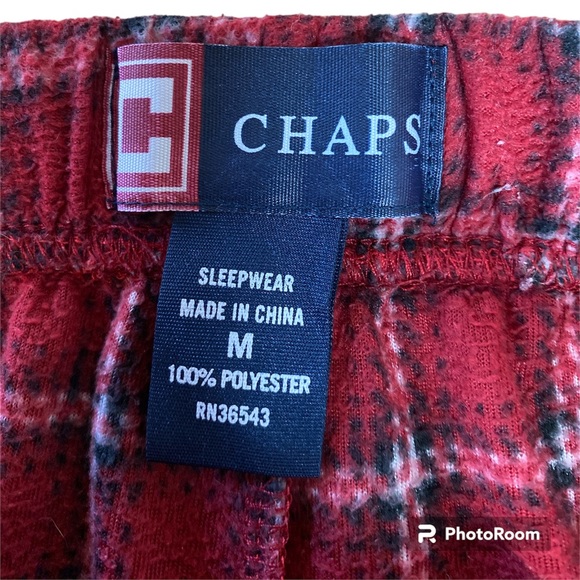 Chaps Sleepwear Fleece Bottoms Men’s Medium - Picture 3 of 3